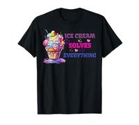 Ice Cream Solves Everything, Statement Ice Cream Summer Tee T-Shirt