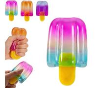 Ice Cream Squeeze Squishy, Slow Rising Stress Relief Squishy, Colorful Summer Sensory Stress Relief, Unique Squeeze Experience for Easter Baskets,Party Favors,Helps to Relax Body and Mind (#C)
