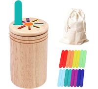 (Ice Cream Stick Classification Cups) Color Sorting Game - Color Classification Bucket | Kindergarten Educational Sensory Toys, Preschool Learning Activities