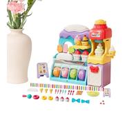 Ice Cream Toy - 20cm Color Dough Sensory Play Kit, Air Dry Clay Bakery Tools, Creative Pretend Kitchen Activity Set Fine Motor Learning Fun | Educational Role Play Toy for Kids