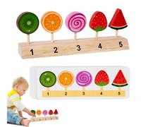Ice Cream Toy For Kids - Wooden Puzzle Set | 40 Modeling Patterns Learning Game | Early Math Thinking Training Toy, Wood & Paper Brain Development Activity