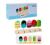 Ice Cream Toy Kids - Handcrafted Wooden Puzzle Ensemble, Smooth Rounded Segment Stacking Toy | Educational Sensory Balancing, Early-Learning Shape Matching, Toddler Developmental Amusement