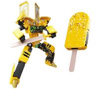 Ice Cream Transformer Toy 2In1 Robot Transform Action DIY Models (Gold)