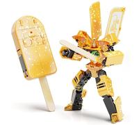 Ice Cream Transforming Toy, 2 in 1 Transform into Robot Action Figure, Creative Transformation Toy for Kids & Adults, Fun Collectible Christmas DIY gifts (#C)