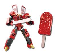 Ice Cream Transforming Toy, 2 in 1 Transform into Robot Action Figure, Creative Transformation Toy for Kids & Adults, Fun Collectible Christmas DIY gifts (#A)