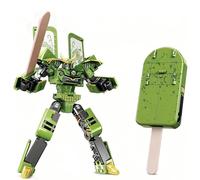 Ice Cream Transforming Toy, 2 in 1 Transform into Robot Action Figure, Creative Transformation Toy for Kids & Adults, Fun Collectible Christmas DIY gifts (#B)