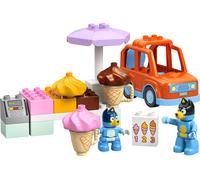 LEGO DUPLO Bluey: Ice Cream Trip with Bluey - Educational Motor Skills Toy for Toddlers, with a Toy Car and Ice Cream Stand, plus 2 Figures incl. Bandit - Gift for 2+ Year Old Girls & Boys - 10458