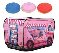 Ice Cream Truck Policeman Bus Children Tent Foldable Fire Fighting Truck Play Game House Portable Breathable Game House for Kids (Ice cream truck)