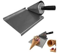 Ice Cream Waffle Cone Roller, Heavy Duty Cast Aluminum Shaper Tool, Comfortable Handle, Non-slip Base, DIY Mold for Crispy Egg Rolls and Pastry Shells