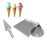 Ice Cream Waffle Cone Roller, Stainless Ice Cream Cone Roller Mould with Cast Aluminum Body, Nonstick Roll Maker, DIY Cooking Omelet Maker Waffle Roller Baking Tool