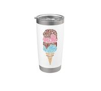 Ice Cream Word Cloud Cone Chocolate Vanilla Strawberry Mint Stainless Steel Insulated Tumbler