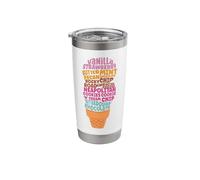Ice Cream Word Cloud Cone Sundae Chocolate Vanilla Stainless Steel Insulated Tumbler