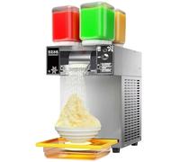 Ice Crusher Machine, 120kg/160kg per day Snow Cone Shaver, 4 Ice Buckets, 9 Level Adjustment, 1200W for Home and Commercial Use