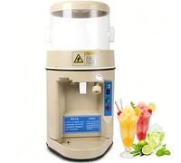 Ice Crusher Machine - 440W Electric Shaved Ice Maker, 6Kg Capacity, 480Kg Output per Hour, Adjustable Coarseness, Rear Drainage for Bars, Milk Tea Shops