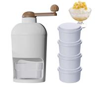 Ice Crusher Maker - Snow Cone Maker, 4 Pcs Mold | Portable for Snow Cones, Chilled Cocktails, Flavored Healthy Snacks, Granitas, Desserts, Cold Drinks, Shaved