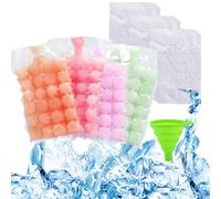 Ice Cube Bags, 70 Piece Set with Funnel, Reusable Freezer Ice Bags, Convenient Ice Cube Making Solution, Leak-Proof Design for Home Use, Easy Fill Ice Bag Kit