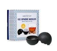 Ice Cube Ball Sphere Silicone Moulds Black/Easy Release / 4 Moulds 4.5cm/1.8" / Cocktails Water Whisky Mocktails