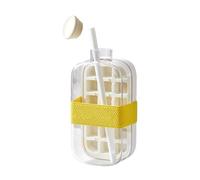 Ice Cube Bottle with Straw Kettle Shaped Press Ice Tray 2 in 1 Touch-Free ICES Cube Tray Water Bottle Portable Icemaker Cup Quick ICES Making & Refreshing Sips Reusable Perfect for Coffee Juice