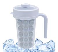 Ice Cube Cup Mould | Kitchen Accessory Squeeze with Straw, Easy Release Ball Ice Cube Cup with Stainless Steel Inside, for Outdoor Camping Picnic Parties Meetings Fam