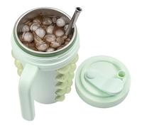Ice Cube Cup, Squeezable Freezer Tray with Straw, Flexible Ice Cream Bubble Shaper with Stainless Steel Inner Layer, for Whisky, Cocktails, Tea, Coffee, Home, Outdoor, Picnic, Parties, Family Days
