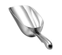 Ice Cube Endurance Scoop, Cast Aluminum Shovel Scoops Kitchen Utility Scoops Set Contoured Handle，Ideal for Ice Cube Coffee Bean Food Candy Flour Popcorn Rust Free (5oz Silver)