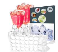 Ice Cube Freezer Bags - 50 Disposable Bags for Ice Cubes Leakproof 1,400 Cubes Easy to Use Freezer Safe Ideal for Parties, Cocktails & Everyday Use
