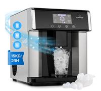 Ice Cube Machine Maker Stainless Steel 3 Ice Sizes 15 kg / day LCD Silver