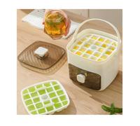 Ice Cube Machine with Press Type - 48 Grids Instant Ice Release System, Easy-Fill Water Tank with Non-Stop Ice Making - Includes Storage Container and Drawer for Home and Bar Use (White)