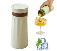 Ice Cube Maker Cup Silicone Quick Freeze Ice Mold, One Hand De-Icing Press ICES Tray Mold, 1 Hand 1 Press Cube with Lid Portable No Touch Tray for Coffee Juice Drinks