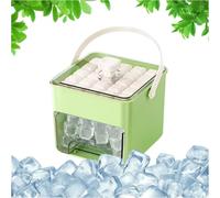Ice Cube Maker, Easy Press Ice Maker Machine Countertop, Release All ICES Cubes in One Second, Portable Reusable ICES Cubes Tray Storage Box with Handle Lid, Ideal Home, Office, Bar