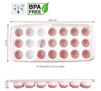 Ice Cube Maker Ice Cube Tray Freezer Mold Freezer Box 3 Piece Set 2×21 Flexible