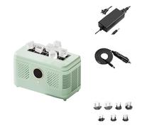 Ice Cube Maker with - Portable Table Machine for Solid Ice Cubes - Production in 20 Minutes - Ideal for Camping on the Go - Compact Design Plastic Metal (B, A)