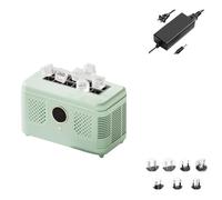 Ice Cube Maker with - Portable Table Machine for Solid Ice Cubes - Production in 20 Minutes - Ideal for Camping on the Go - Compact Design Plastic Metal (A, A)
