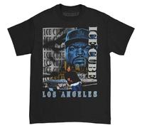 Ice Cube Men's Los Angeles Cotton T-Shirt in Black | Size: Large Ice Cube Black L