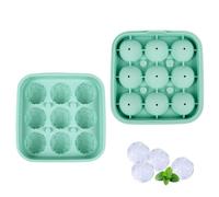 Ice Cube Mold, 2PCS 3D Soccer Shape Ice Maker with Lid Silicone Freezer Molds for Chilling Drinks Cocktails Whiskey Wine Coffee