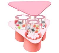 Ice Cube Mold, Ice Pop Molds - Easy Release Ice Cube Molds | Foldable Ice Cube Tray for Freezer with Lid, Creative Silicone Ice Pop Molds with 3 Grids for Kitchen