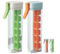 Ice Cube Mold with One Hand,One Glass Ice Maker,Square Icecube Mold,Hand Press Ice-Tray with Handle,Single Handed Pressing Ice-Maker,6 Square Icecube for Drink (Mix)