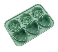 Ice Cube Molds,2 in 1 Silicone Rose and Heart Shaped ICES Cube Tray for DIY Ice Trays Whiskey,Cocktails,Champagne,Juice Beverages
