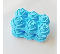 Ice Cube Molds Trays KANGRUI 2PACK 6 Cavity Silicone Rose Ice Ball Maker Easy Release Large Ice Cube Form for Chilled Cocktails Whiskey Bourbon & Homemade Juice (Blue)