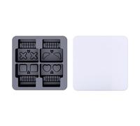 Ice Cube Moulds 3D Skull ICES Cubes Tray Easy Release Silicone with Lid for Cocktails Whiskey Gifts (4 grids)