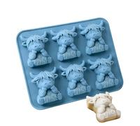 Ice Cube Moulds - 6 Cavities Easy Release Reusable | Silicone Ice Mold Baking Fun | Party Home Bar Happy Hour