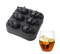 Ice Cube Moulds Cocktail Ice Cube Moulds 3D Skull Shape Silicone Cube Tray for Drinks Wine Dessert Decoration Party Halloween Home Kitchen Refrigerator