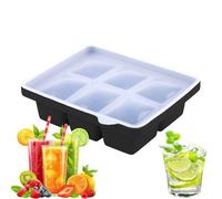 Ice Cube Moulds, Reusable 6 Compartments for Giant Ice Cubes | Non-Stick, Easy Release - Multifunctional Accessory for Cocktails, Whisky, Coffee and Drinks