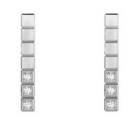 Ice Cube Pure Earrings, Ethical White Gold, Half-Set Diamonds