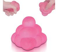 Ice Cube Sensory Squeeze Toy with Super Solid Squish - Unique Cube-Shaped Squishy Stress Balls for Kids & Adults - Soft, Bouncy, and Satisfying Sensory Relief (Pink)
