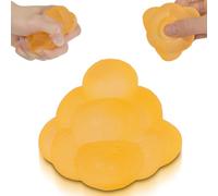 Ice Cube Sensory Squeeze Toy with Super Solid Squish - Unique Cube-Shaped Squishy Stress Balls for Kids & Adults - Soft, Bouncy, and Satisfying Sensory Relief (Yellow)