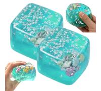 Ice Cube Squishies,Ice Cubes Marine Shells SquishiesToy,Sugar Ball Stress Cube,Soft Slow Rise Squishies Stress Relief Sensory Toy,Squeeze Ball Hand Toys,for Autism,Classroom Prize Toy Party Favor