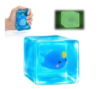 Ice Cube Squishy Fidget Set - Novelty Squishy Cube Stress Relief Sensory, Soft Squishy Cube for Anxiety Focus, Portable Stress Balls Alternative for Office Home