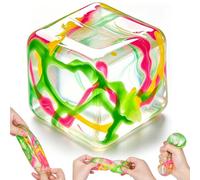 Ice Cube Squishy Fidget Toys, Squishy Cube Stress Ball for Adult Kids