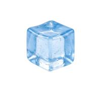 Ice Cube Squishy, TPR Stress Relief Squeeze Fidget, Moonlight Blue | Solid colour appearance, 5x5cm, boxed packaging, soft elastic feel, reusable design, suitable for desk, office and travel